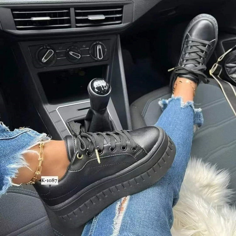 Women's Stylish Chunky Heel Ankle Sneakers