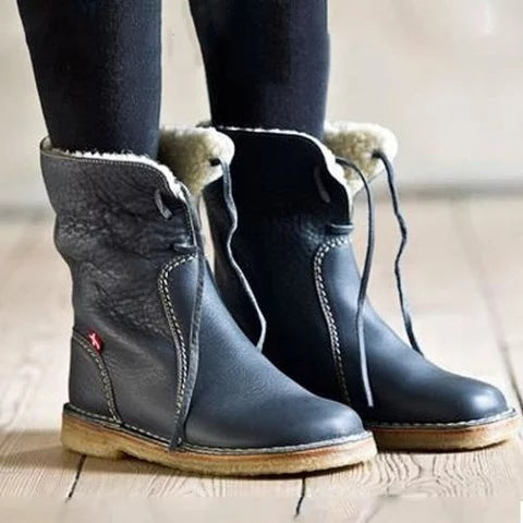 Comfortable Women's Flat Bottom Boots