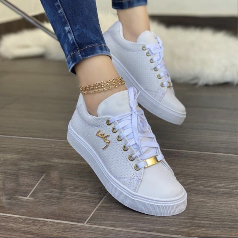 Breathable Women’s Lace-up Shoes