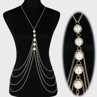 Elegant Pearl Body Chain for Women