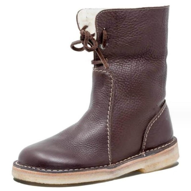 Comfortable Women's Flat Bottom Boots