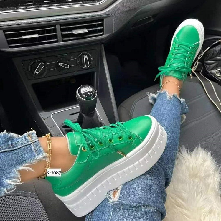 Women's Stylish Chunky Heel Ankle Sneakers