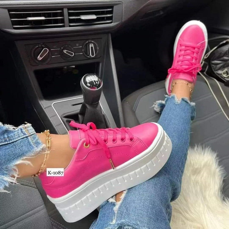 Women's Stylish Chunky Heel Ankle Sneakers
