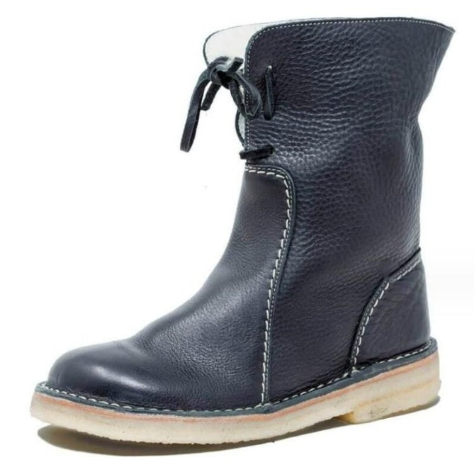 Comfortable Women's Flat Bottom Boots